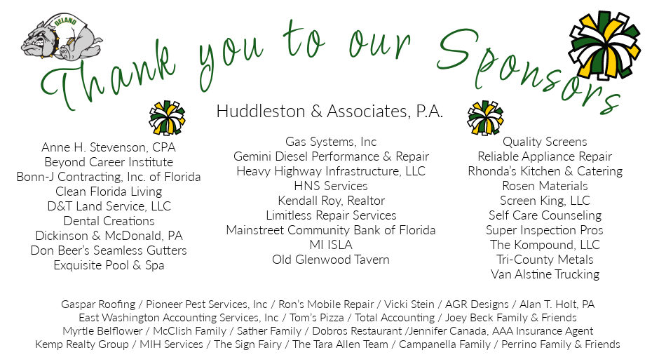 Thank you to our Cheer Sponsors 2022